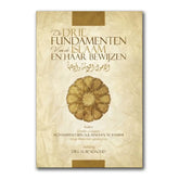 Boekcover met islamitisch design voor De drie fundamenten en haar bewijzen